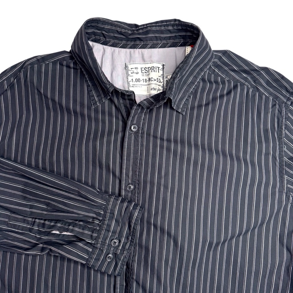 Esprit Y2K Urban Waves Striped Button Up Shirt XXL Kevin Federline Kid Rock Chic